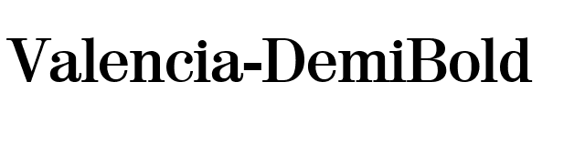 Valencia-DemiBold font preview