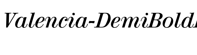 Valencia-DemiBoldIta font preview