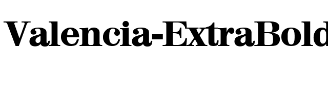 Valencia-ExtraBold font preview