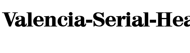 Valencia-Serial-Heavy-Regular font preview
