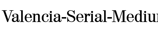 valencia-serial-medium-regular font preview