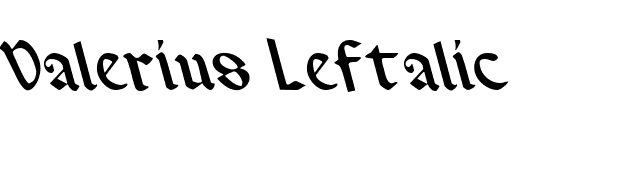 Valerius Leftalic font preview