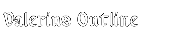 Valerius Outline font preview