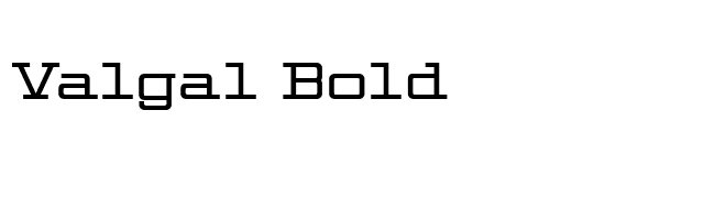 Valgal Bold font preview