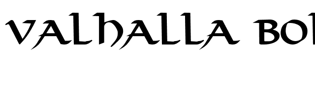 Valhalla Bold font preview
