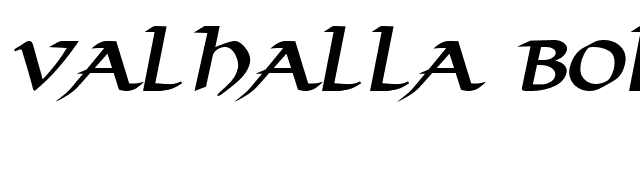 Valhalla BoldItalic font preview