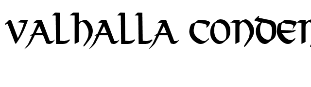 Valhalla Condensed Bold font preview