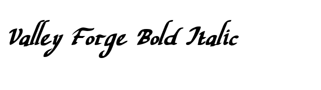Valley Forge Bold Italic font preview