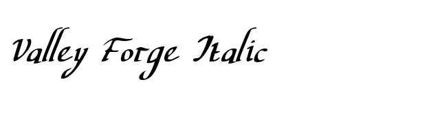 Valley Forge Italic font preview