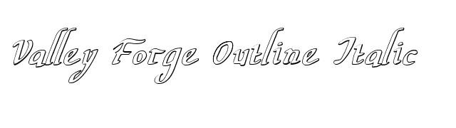 Valley Forge Outline Italic font preview