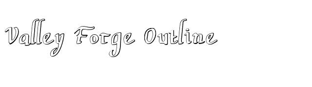 Valley Forge Outline font preview