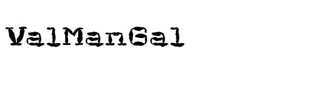 ValManGal font preview