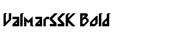 ValmarSSK Bold font preview