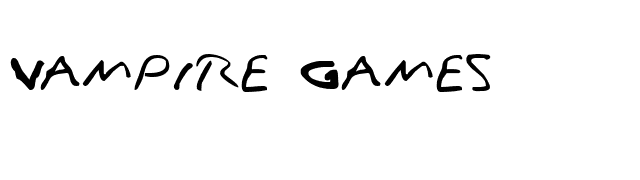 Vampire Games font preview
