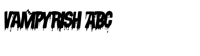 Vampyrish ABC font preview