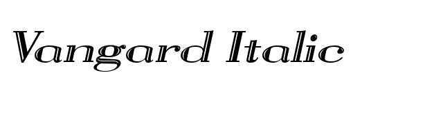 Vangard Italic font preview