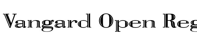 Vangard Open Regular font preview