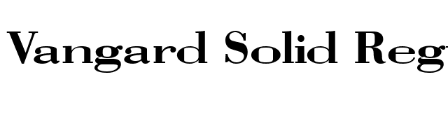Vangard Solid Regular font preview