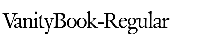 VanityBook-Regular font preview