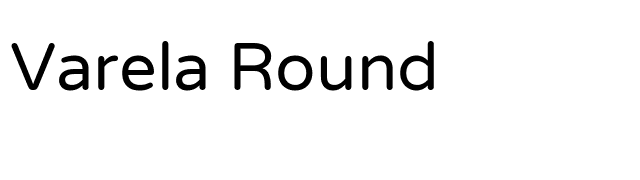 Varela Round font preview
