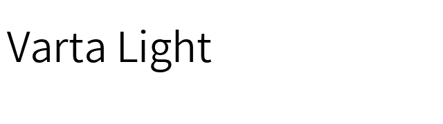 Varta Light font preview