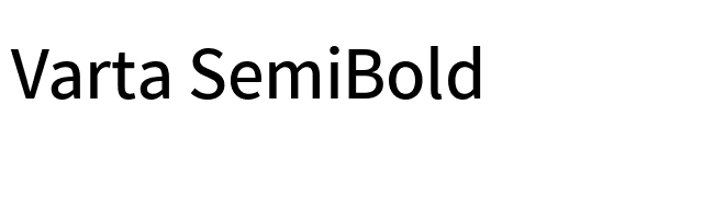 Varta SemiBold font preview