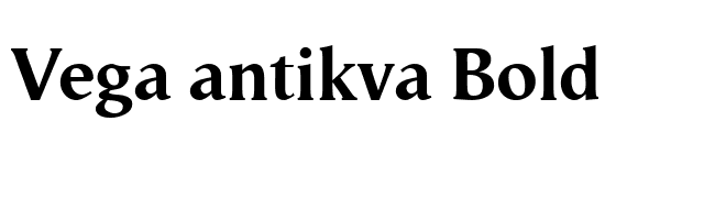 Vega antikva Bold font preview