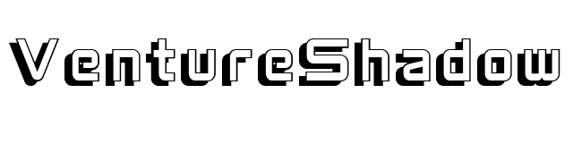 VentureShadow font preview