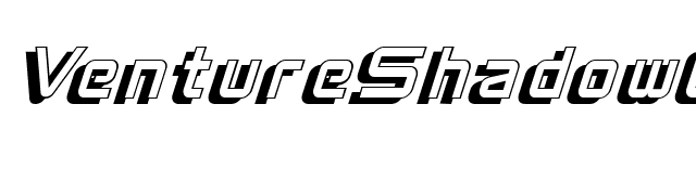 VentureShadowOblique font preview