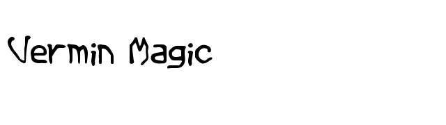 Vermin Magic font preview