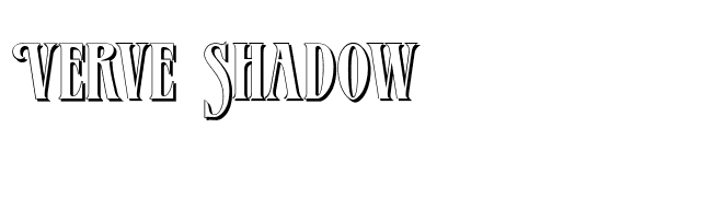 Verve Shadow font preview