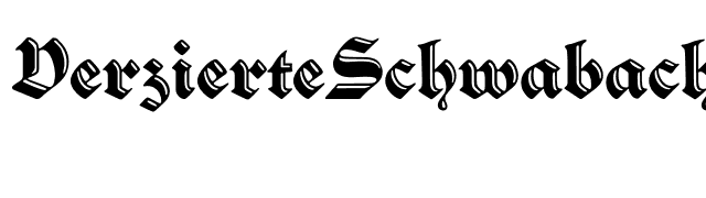 VerzierteSchwabacher OTF font preview