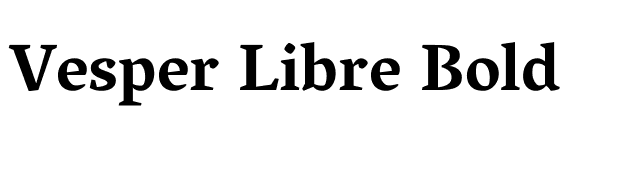 Vesper Libre Bold font preview
