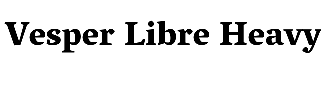 Vesper Libre Heavy font preview