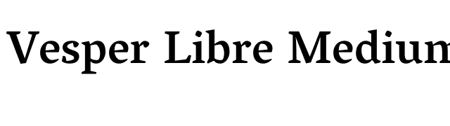 Vesper Libre Medium font preview