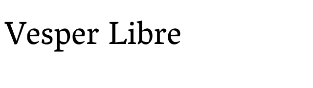 Vesper Libre font preview