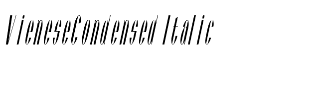 VieneseCondensed Italic font preview