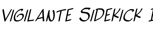 Vigilante Sidekick Italic font preview