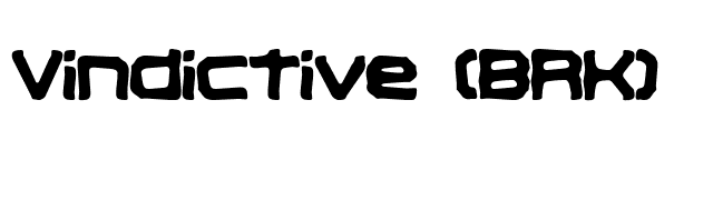 Vindictive (BRK) font preview