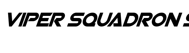 Viper Squadron Solid Italic font preview