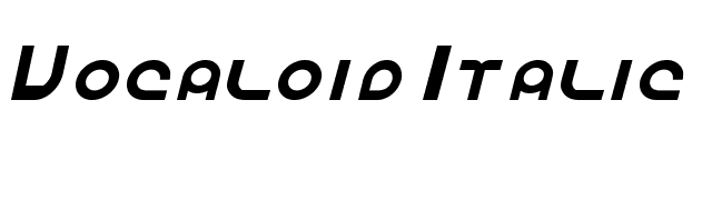 Vocaloid Italic font preview