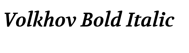 Volkhov Bold Italic font preview