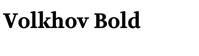 Volkhov Bold font preview