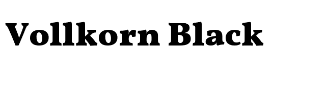Vollkorn Black font preview