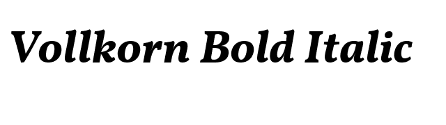 Vollkorn Bold Italic font preview