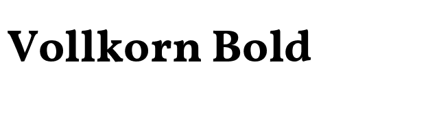 Vollkorn Bold font preview