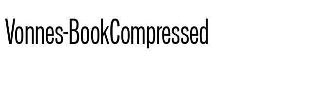 Vonnes-BookCompressed font preview