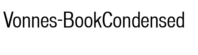 Vonnes-BookCondensed font preview