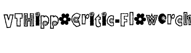 VTHippoCritic-Flowerchild font preview