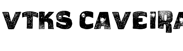 VTKS Caveirada font preview
